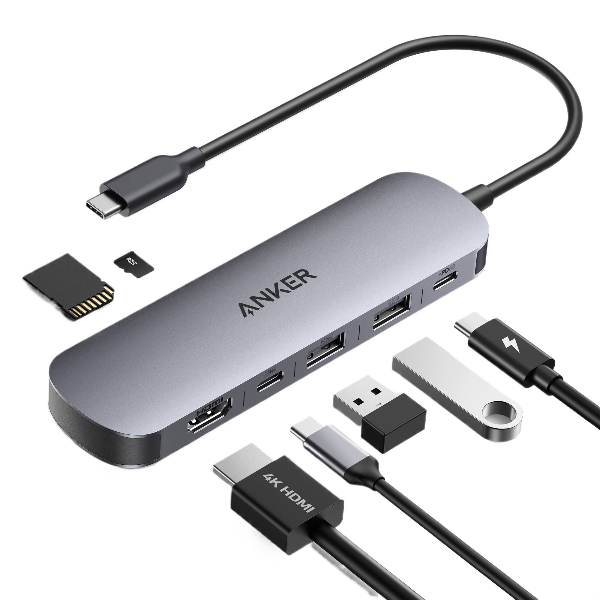 Anker Nano USB-C Hub (7-in-1, 4K HDMI)